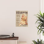 "The Babes Of Bourbon" Cute Vintage Blonde Pinup Girl In Lingerie Drinking Whiskey Poster Gallery Image 2