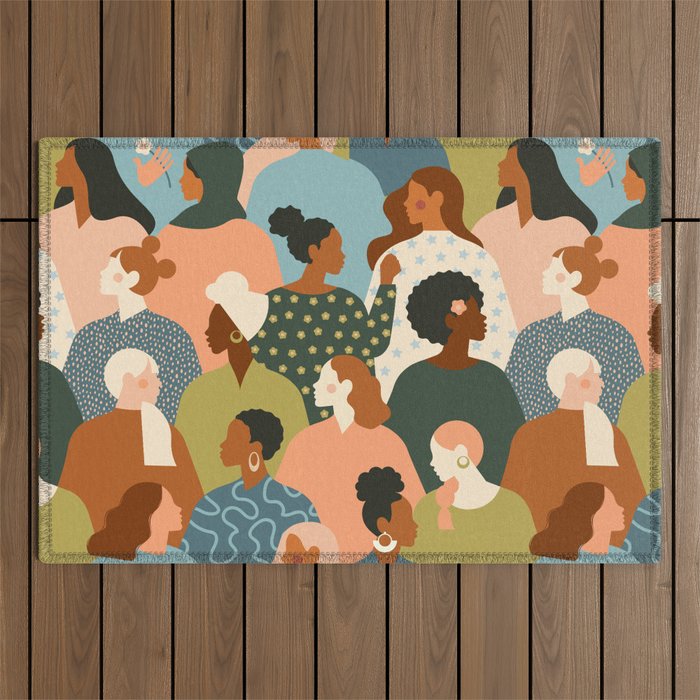 Women empowerment movement Outdoor Rug Gallery Image 1