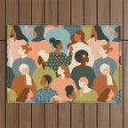 Women empowerment movement Outdoor Rug Gallery Image 1