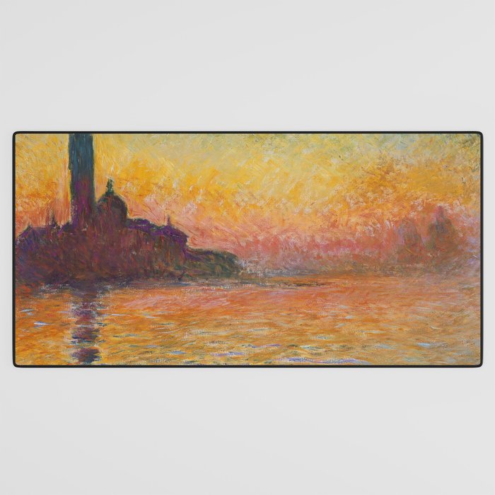 San Giorgio Maggiore at Dusk by Claude Monet Desk Mat Gallery Image 3