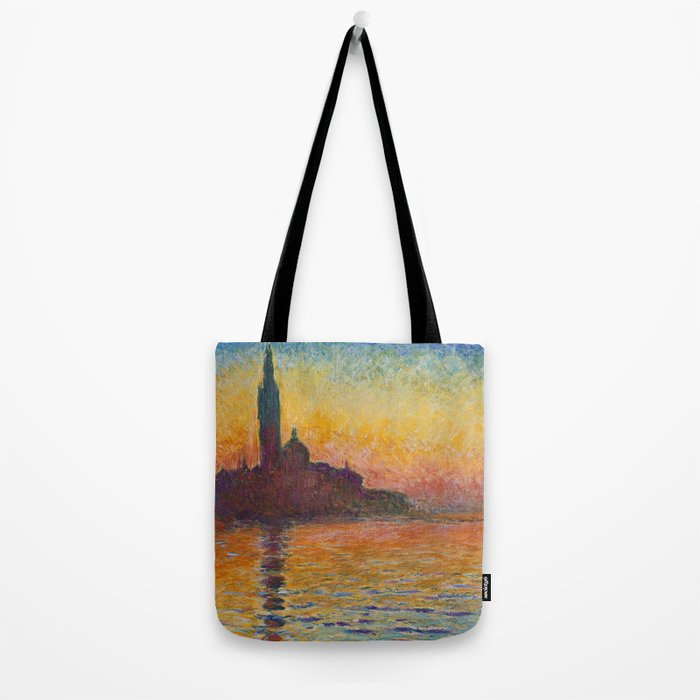 San Giorgio Maggiore at Dusk by Claude Monet Tote Bag Gallery Image 2