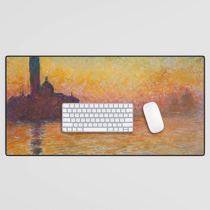 San Giorgio Maggiore at Dusk by Claude Monet Desk Mat Gallery Image 1