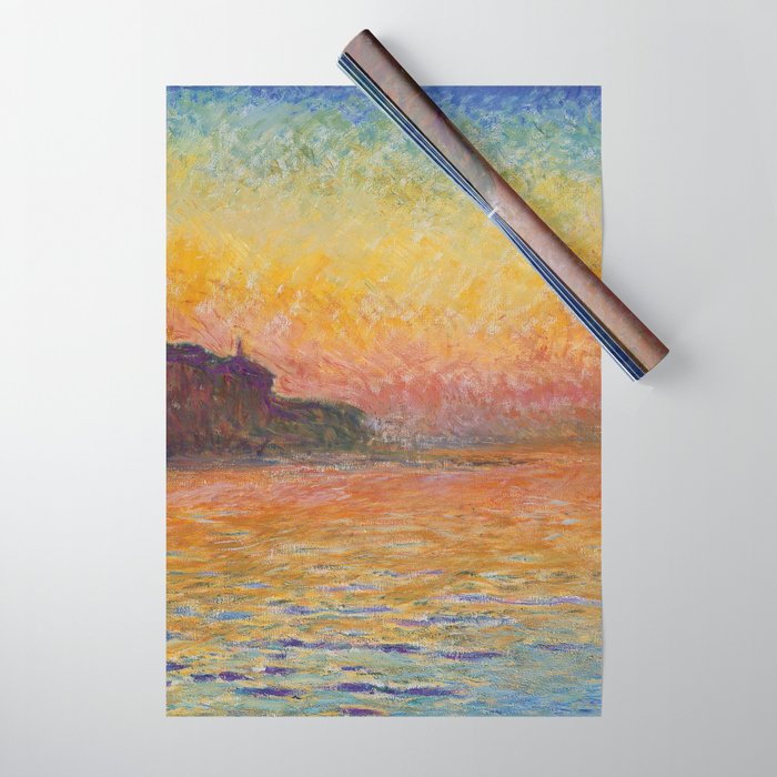 San Giorgio Maggiore at Dusk by Claude Monet Wrapping Paper Gallery Image 1