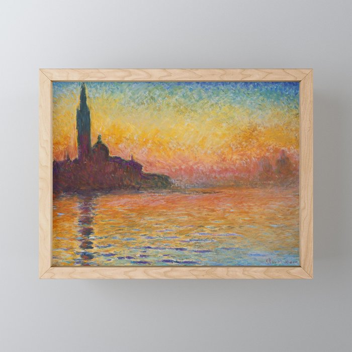 San Giorgio Maggiore at Dusk by Claude Monet Mini Art Print Gallery Image 1