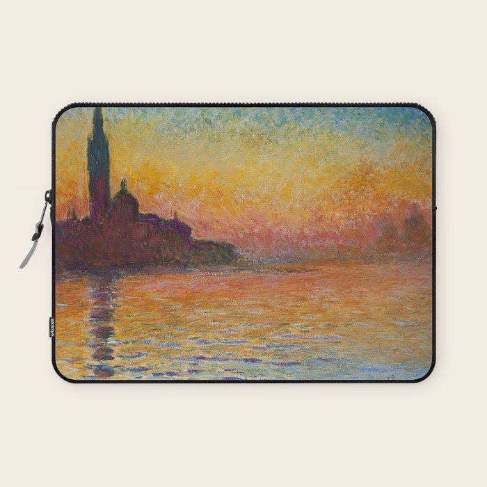 San Giorgio Maggiore at Dusk by Claude Monet Laptop Sleeve Gallery Image 1