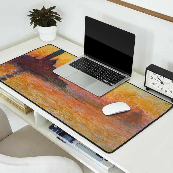 San Giorgio Maggiore at Dusk by Claude Monet Desk Mat Gallery Image 2