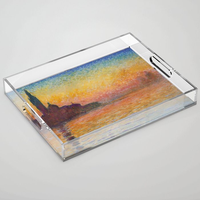San Giorgio Maggiore at Dusk by Claude Monet Acrylic Tray Gallery Image 1