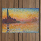 San Giorgio Maggiore at Dusk by Claude Monet Outdoor Rug Gallery Image 1