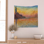 San Giorgio Maggiore at Dusk by Claude Monet Wall Tapestry Gallery Image 2