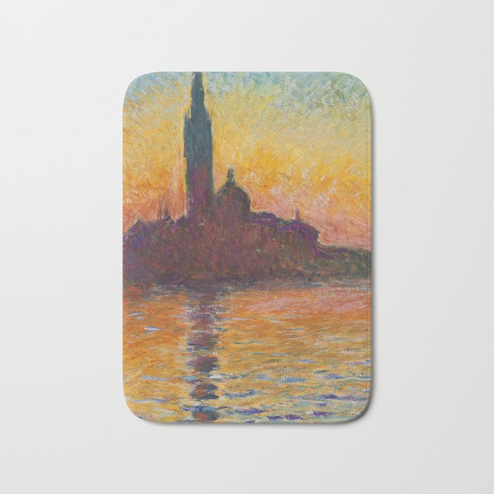 San Giorgio Maggiore at Dusk by Claude Monet Bath Mat Gallery Image 1