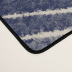 Navy Blue Striped Pattern #3 Desk Mat Gallery Image 4