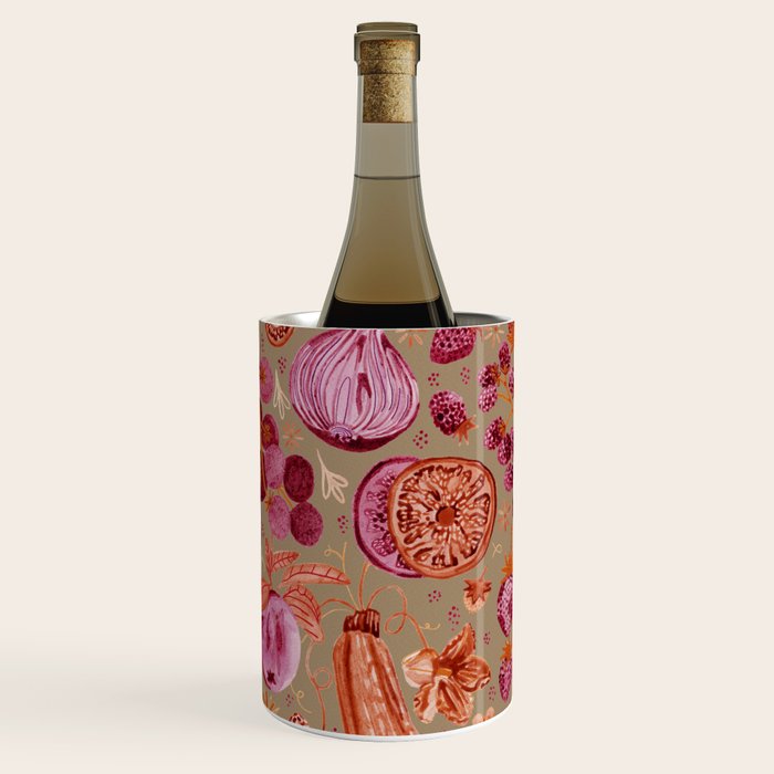 Garden Vegetables and Fresh Fruit in Mocha Mousse Wine Chiller Gallery Image 1