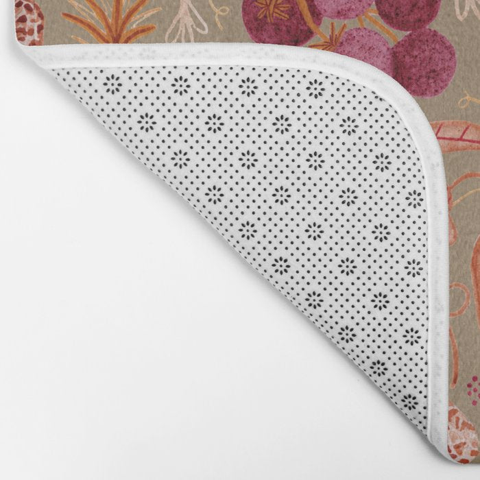 Garden Vegetables and Fresh Fruit in Mocha Mousse Bath Mat Gallery Image 2