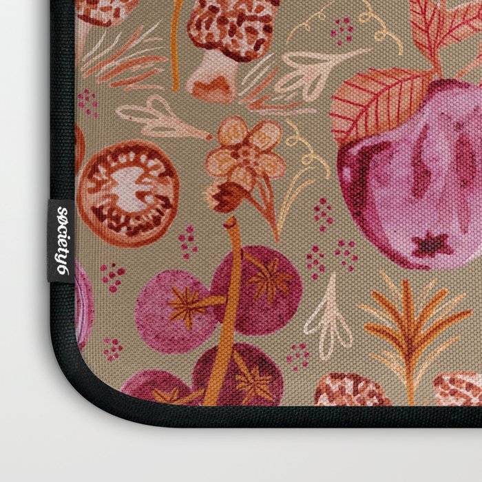 Garden Vegetables and Fresh Fruit in Mocha Mousse Laptop Sleeve Gallery Image 3