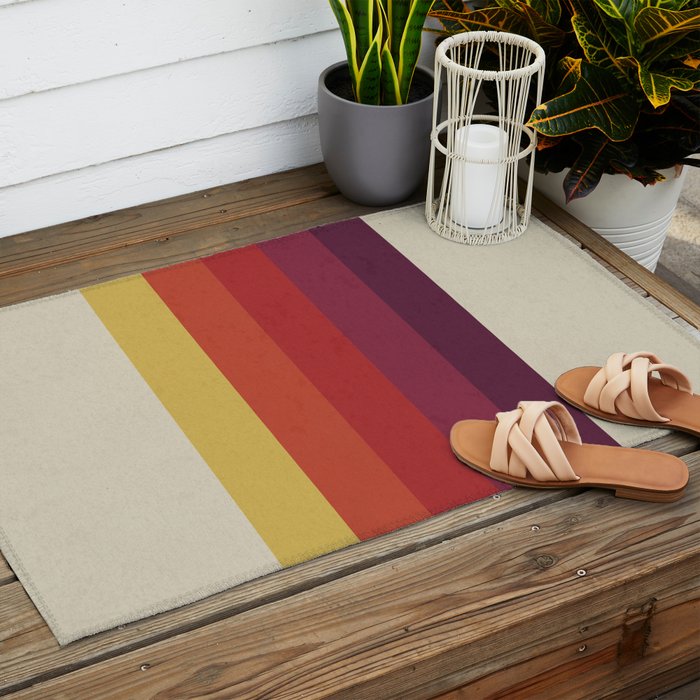 Retro Video Cassette Color Palette Outdoor Rug Gallery Image 2