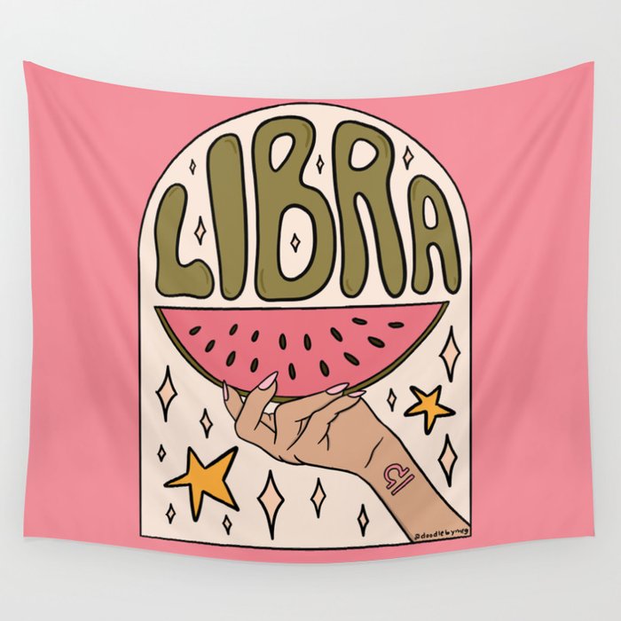 Libra Watermelon Wall Tapestry Gallery Image 4
