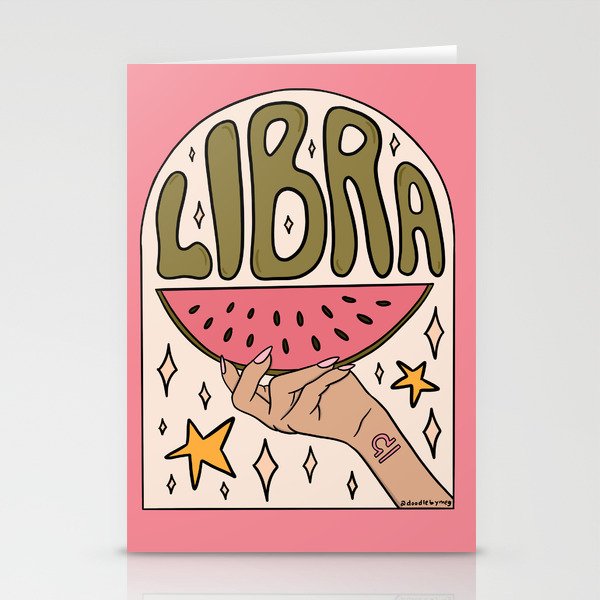 Libra Watermelon Stationery Card Gallery Image 2