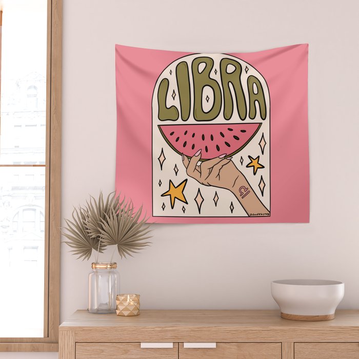 Libra Watermelon Wall Tapestry Gallery Image 2
