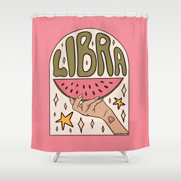 Libra Watermelon Shower Curtain Gallery Image 1