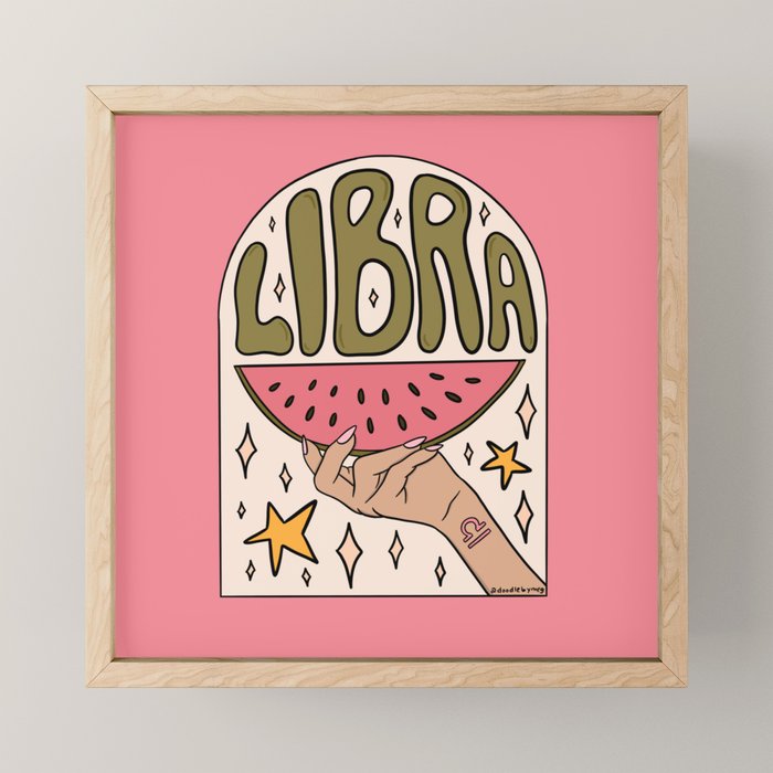 Libra Watermelon Mini Art Print Gallery Image 1
