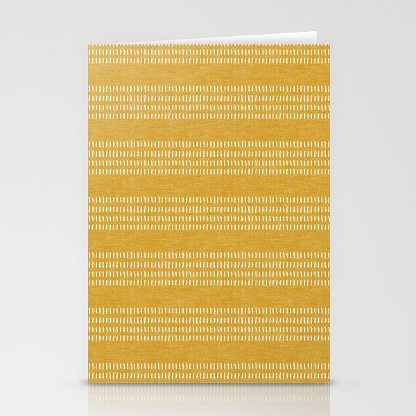 farmhouse stitch - gold Stationery Card Gallery Image 1