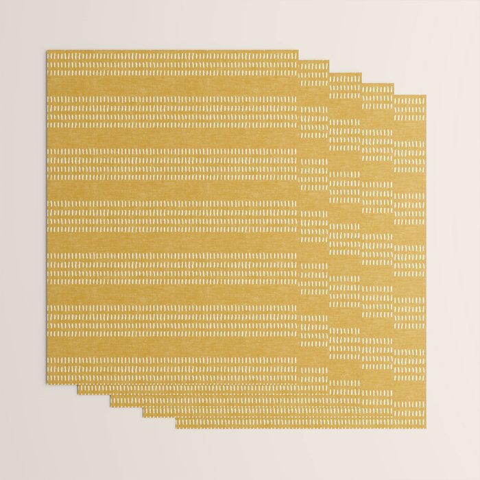 farmhouse stitch - gold Wrapping Paper Gallery Image 3