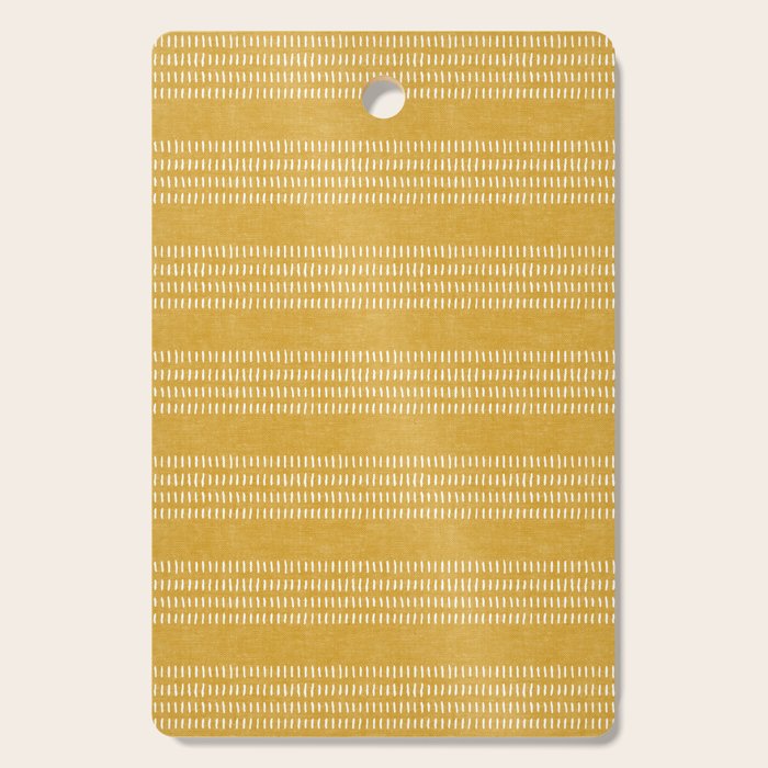 farmhouse stitch - gold Cutting Board Gallery Image 1