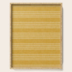 farmhouse stitch - gold Serving Tray Gallery Image 1
