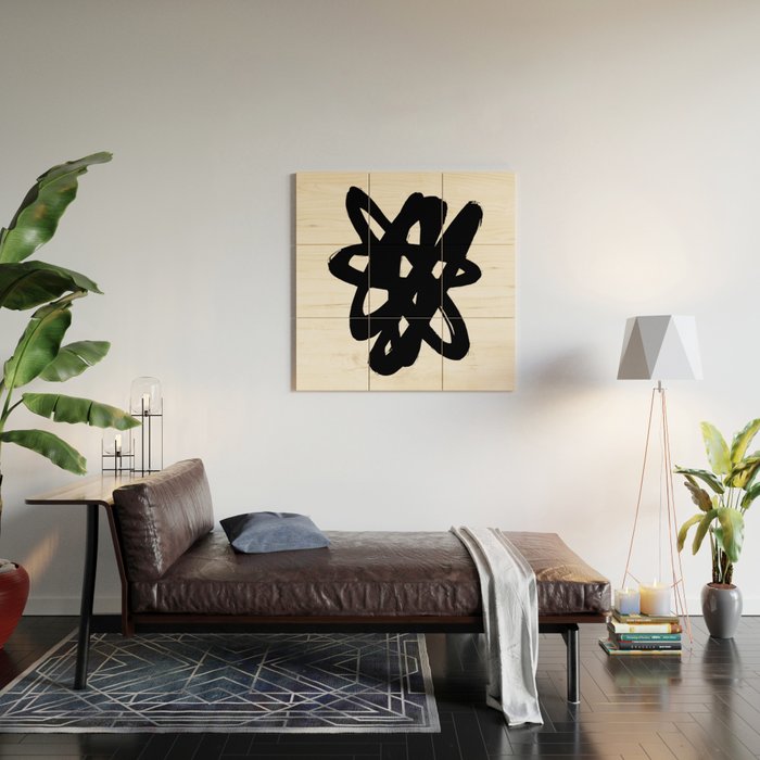 Radioactive Ink White Background Wood Wall Art Gallery Image 2