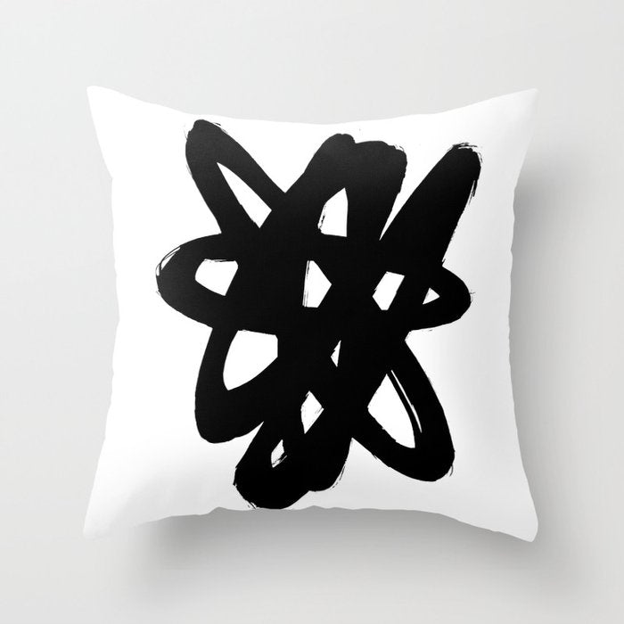 Radioactive Ink White Background Throw Pillow Gallery Image 6
