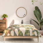 Matisse Inspired Colorful Abstract Leaves with Flowers Comforter Gallery Image 3