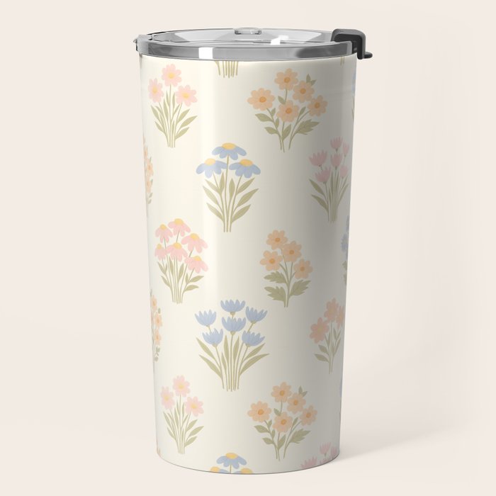 Pastel Wildflower Bouquets Travel Mug Gallery Image 2