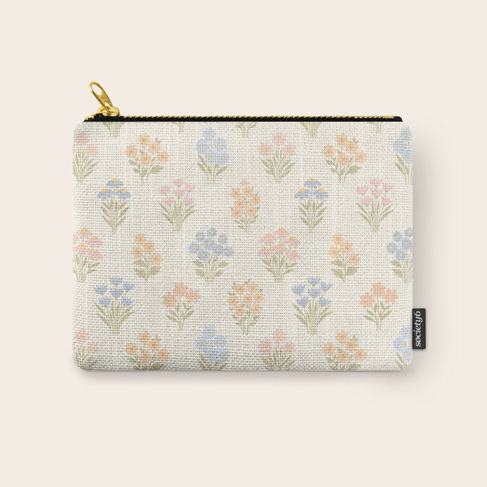 Pastel Wildflower Bouquets Carry All Pouch Gallery Image 1