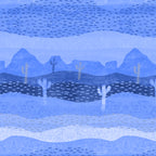 Vintage Western Desert Landscape in Night Blue Coffee Mug Gallery Image 2