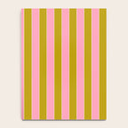 Eclectic Stripes Vertical Colorful Pink and Chartreuse Pattern Notebook Gallery Image 4