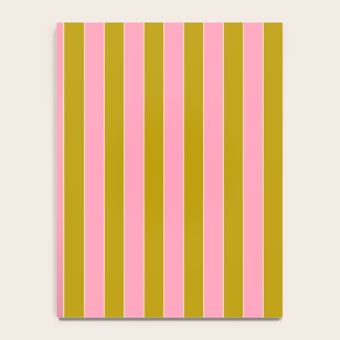 Eclectic Stripes Vertical Colorful Pink and Chartreuse Pattern Notebook Gallery Image 4