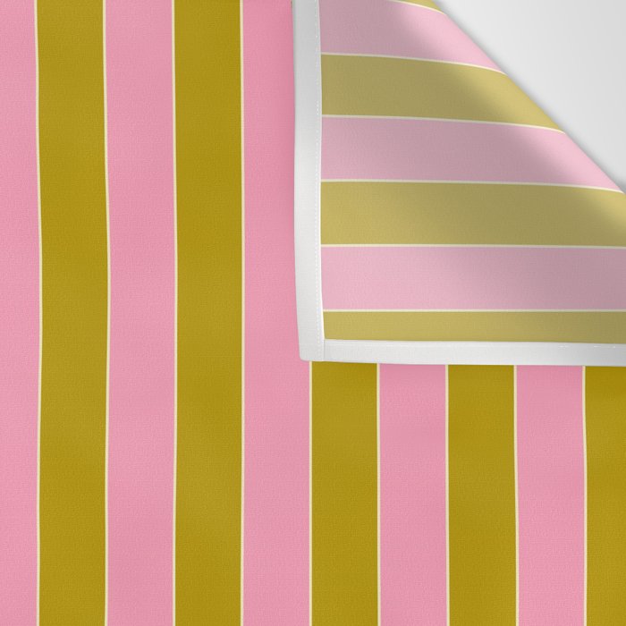Eclectic Stripes Vertical Colorful Pink and Chartreuse Pattern Wall Tapestry Gallery Image 3