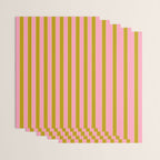 Eclectic Stripes Vertical Colorful Pink and Chartreuse Pattern Wrapping Paper Gallery Image 3