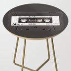 Cassette Tape Black And White #decor #society6 #buyart Side Table Gallery Image 2