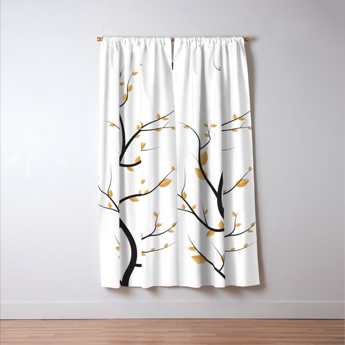 golden leaves Window Curtain Gallery Image 3