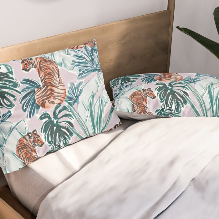 Tiger Jungle Pillow Sham Gallery Image 2