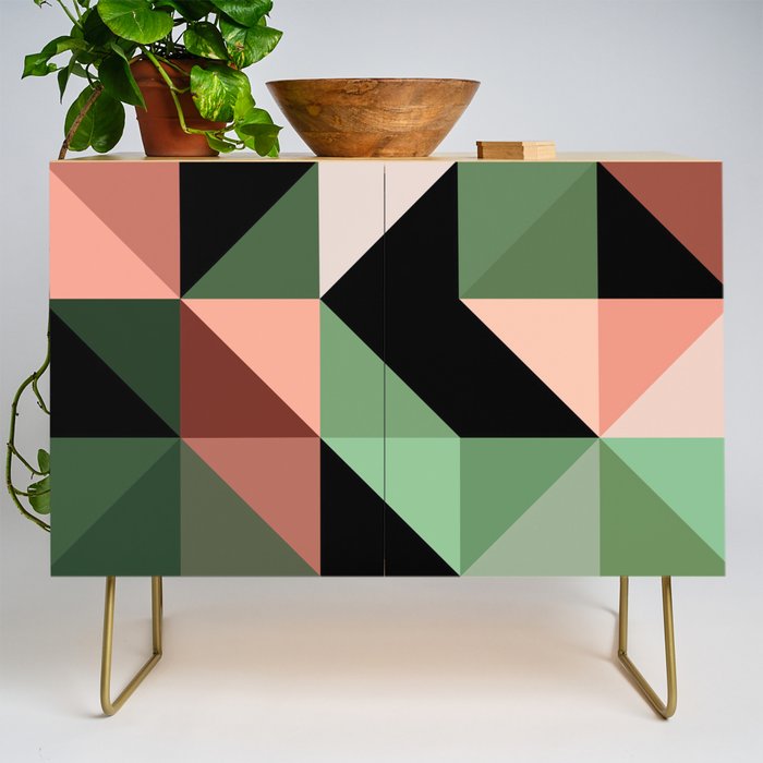 Abstract Geometric - desert Credenza Gallery Image 1