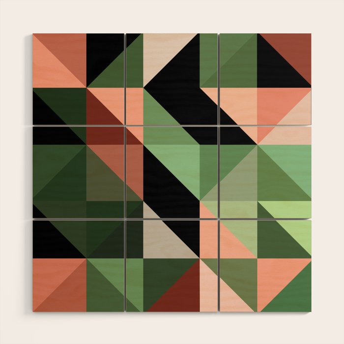 Abstract Geometric - desert Wood Wall Art Gallery Image 1
