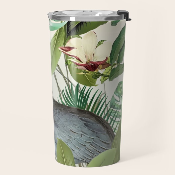 Tropical Heron Bird Rainforest Illustration Travel Mug Gallery Image 2