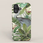 Tropical Heron Bird Rainforest Illustration iPhone Case Gallery Image 1