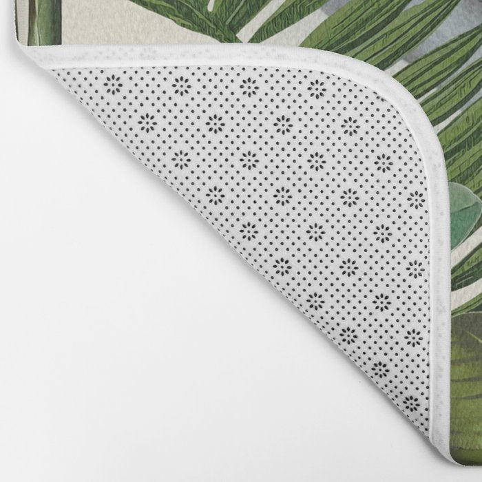 Tropical Heron Bird Rainforest Illustration Bath Mat Gallery Image 2