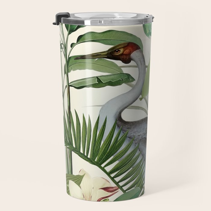 Tropical Heron Bird Rainforest Illustration Travel Mug Gallery Image 3