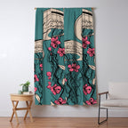 Floral Jellyfishes 1 Window Curtain Gallery Image 5