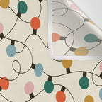 Vintage christmas lights art pattern Wall Tapestry Gallery Image 3