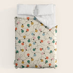 Vintage christmas lights art pattern Comforter Gallery Image 6